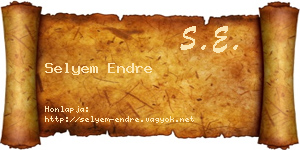 Selyem Endre névjegykártya